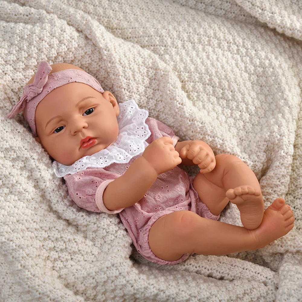 15.75inch 40cm Reborn Dolls Baby  Dolls Toys Girl Lifelike Reborn Dolls Full Body Vinyl Girl Doll Bebe Doll Toy Birthday Gift