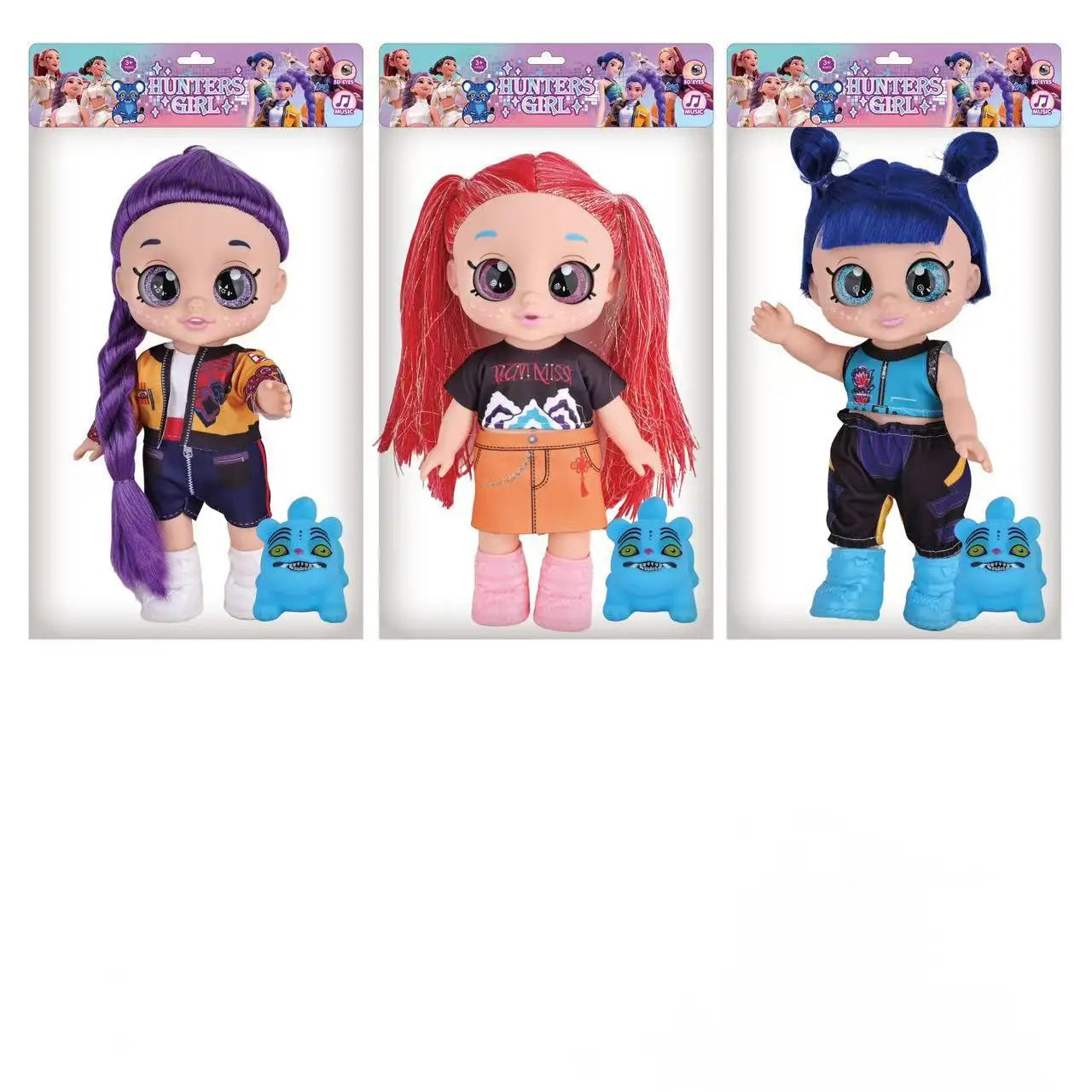 2026 New Witch Hunter Doll 5D Eye Witch Hunter Doll Toy Blue Tiger Doll Handmade Doll Children's Toy