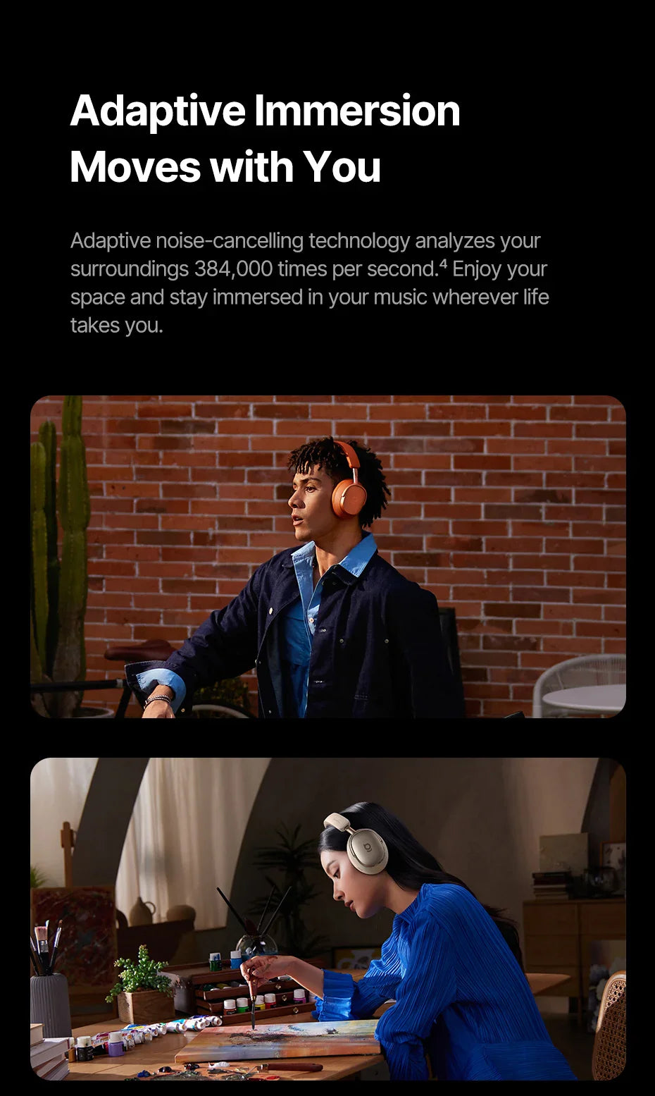 Baseus Inspire XH1 Sound by Bose ANC Wireless Headphone Bluetooth 6.1 48dB Adaptive Noise Cancellation Headset Hi-Res LDAC 100Hr