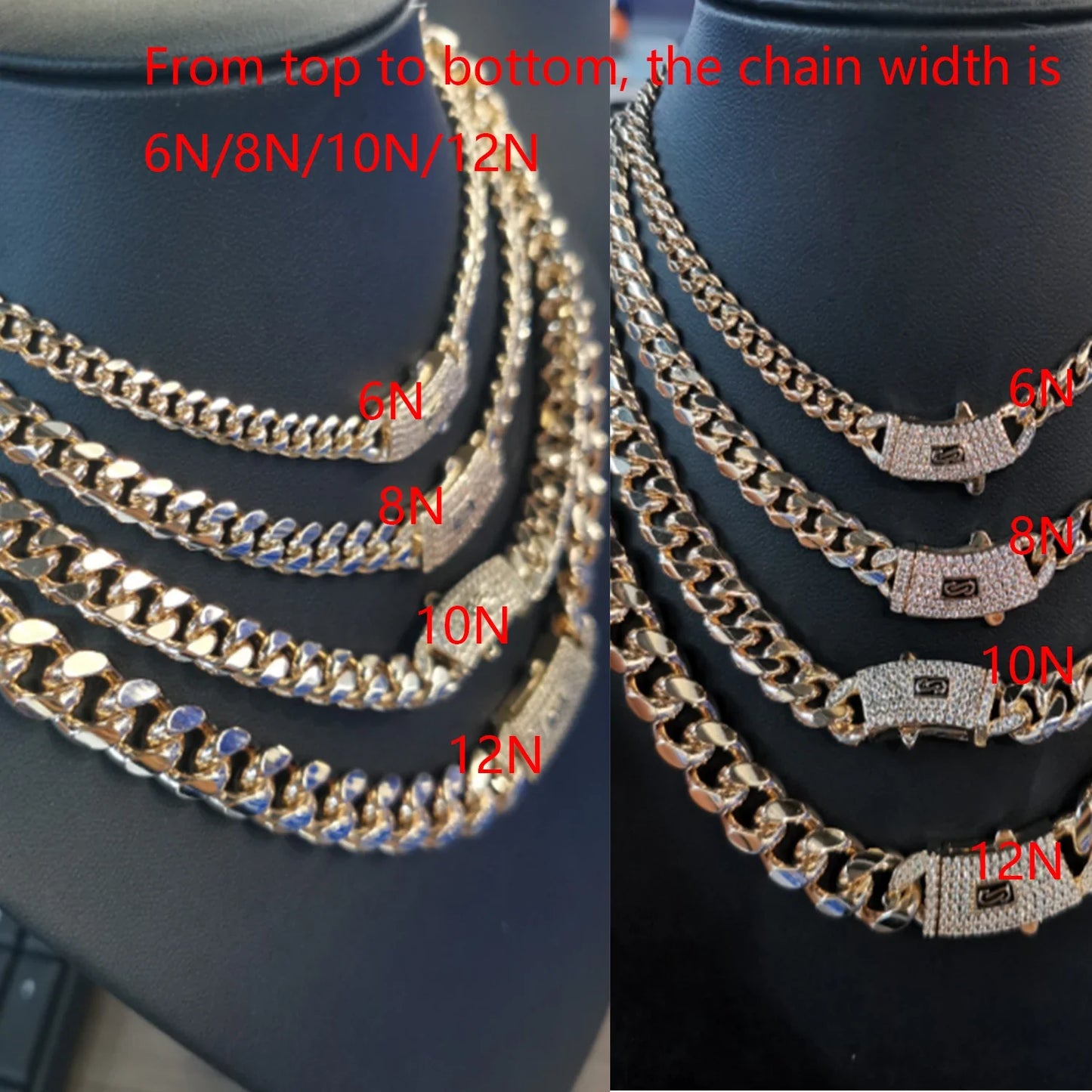14K Monaco new chain for men and women, brass, cubic zirconia, fashionable Monaco bracelet for men and women