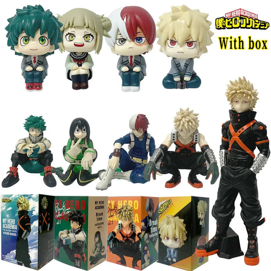 In Stock New Anime My Hero Academia Midoriya Izuku Bakugou Katsuki Ochaco Uraraka Anime Figure Toys for Kids Christmas Gift