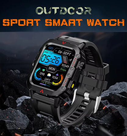 LAXASFIT Outdoor Sports Smart Watch Health Monitoring Voice Assistant Bluetooth Calling LED Flashlight 2025 NEW smartwatch
