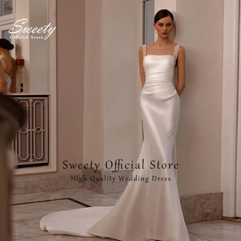 White Bridesmaid Dresses: Wedding Dress Bead Organza With Embroidery