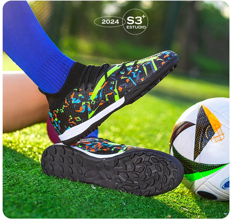 Mens Football Field Boots Ultralight Turf Indoor Society Training Soccer Shoes Cleats