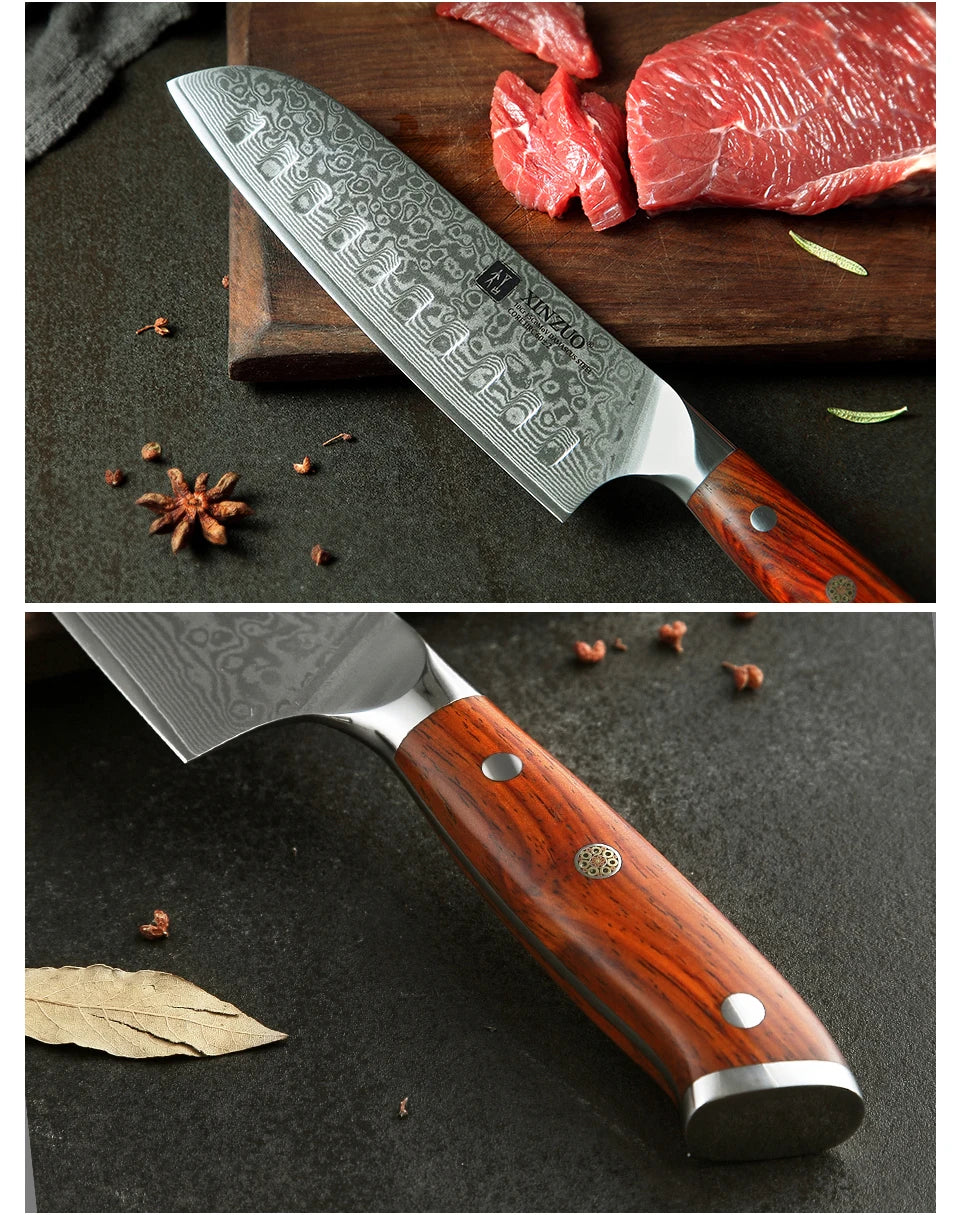 1-10 PCS Kitchen Knife 67 Layers Damascus Steel Chef Slicing Utility Paring Knife