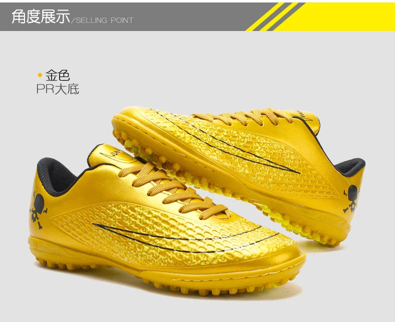 Men's Soccer Shoes Kids Children Low Top Futsal Society Training Football Boots