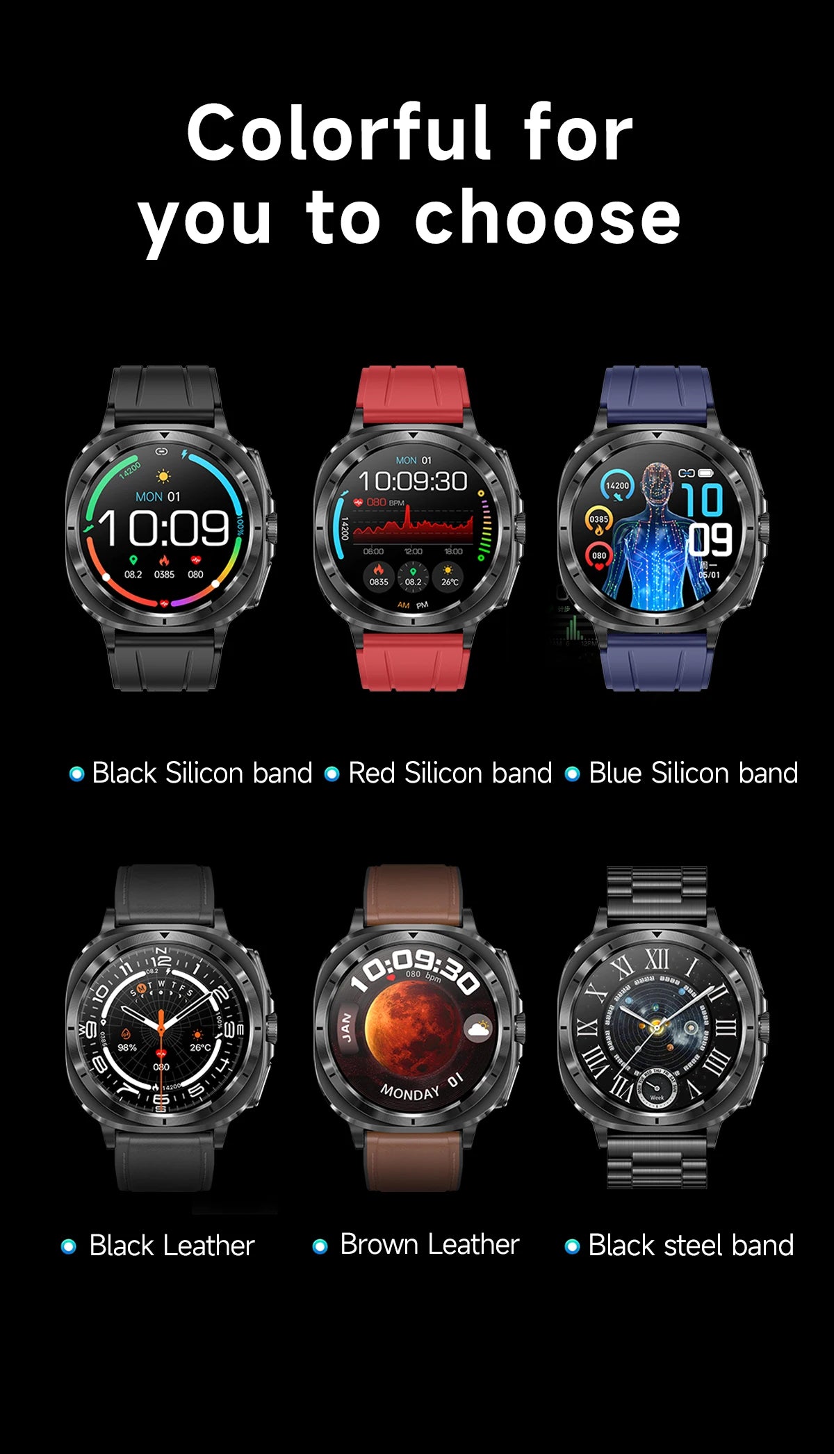 2025 Fashion New Expert level Health Smart Watch Men ECG+PPG Laser Monitor Uric Acid Blood Fat Blood Pressure NFC HD Call Watch