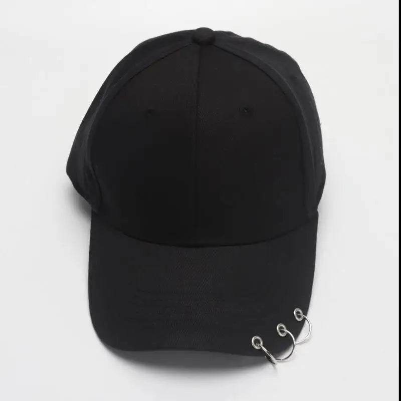 COKK Hip Hop Women's Baseball Cap With Ring Circle Snapback Hats For Men Women Unisex Dad Hat Adjustable Kpop Korean Style Gorra