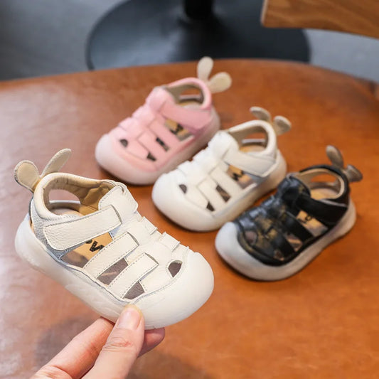 Summer Baby Girls Boys Sandals Infant Toddler Shoes Soft-soled Kids Genuine Leather Shoes Comfortable Children Beach Sandals