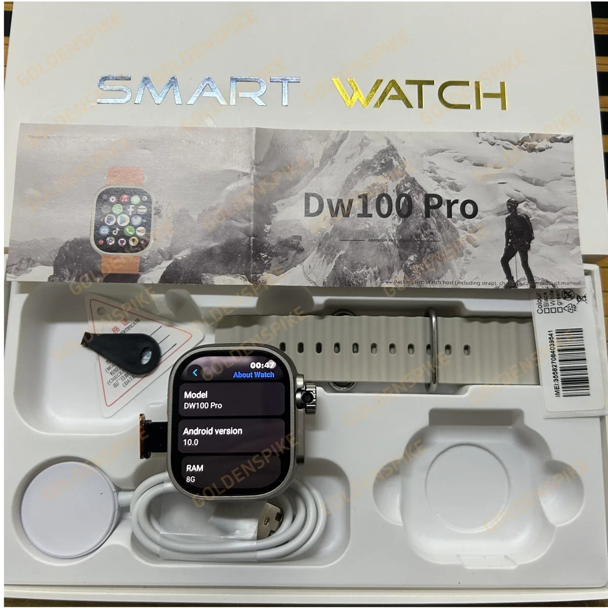 DW100 Pro Smartwatch Fingerprint Unlock control Smart Watch 256GB Storage ROM Free Download App WIFI GPS WIFI 2.29inch Amoled