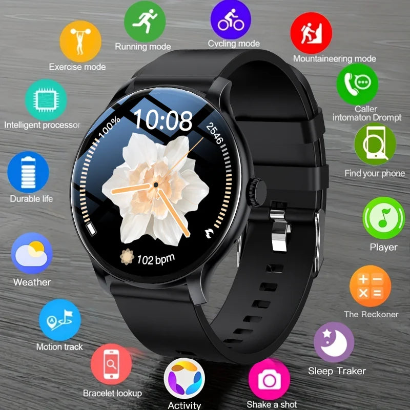 LAXASFIT 2025 New Smart Watch 1.52inch HD Full Touch Scree Bluetooth Dial and Answer Smartwatch Men and Women Christmas Gifts