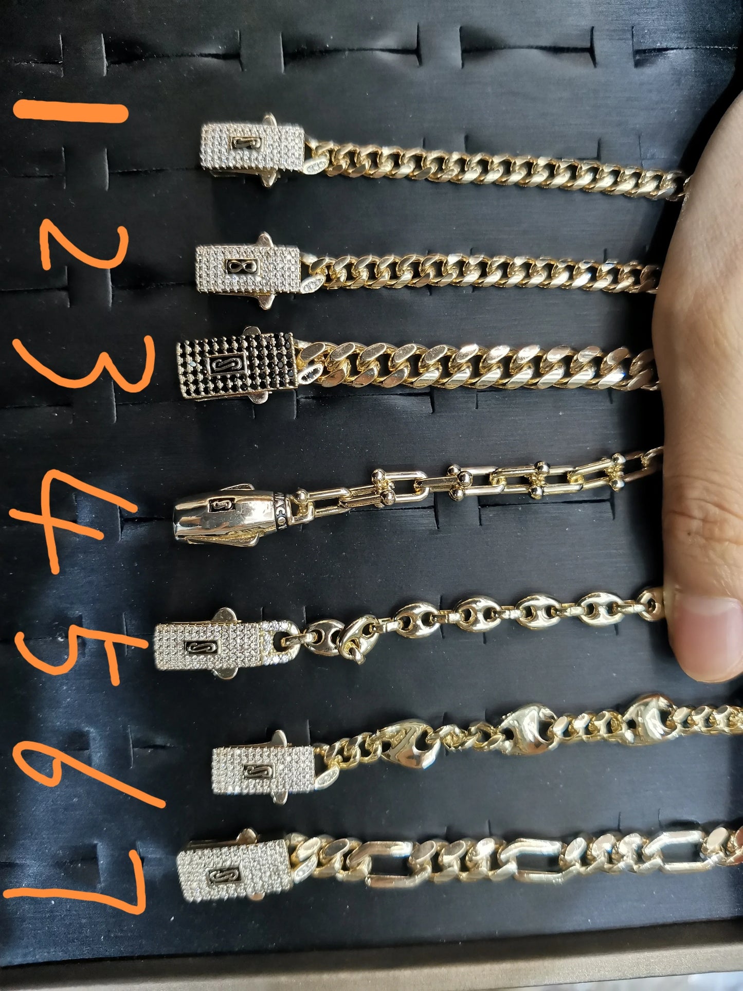 14K Monaco new chain for men and women, brass, cubic zirconia, fashionable Monaco bracelet for men and women