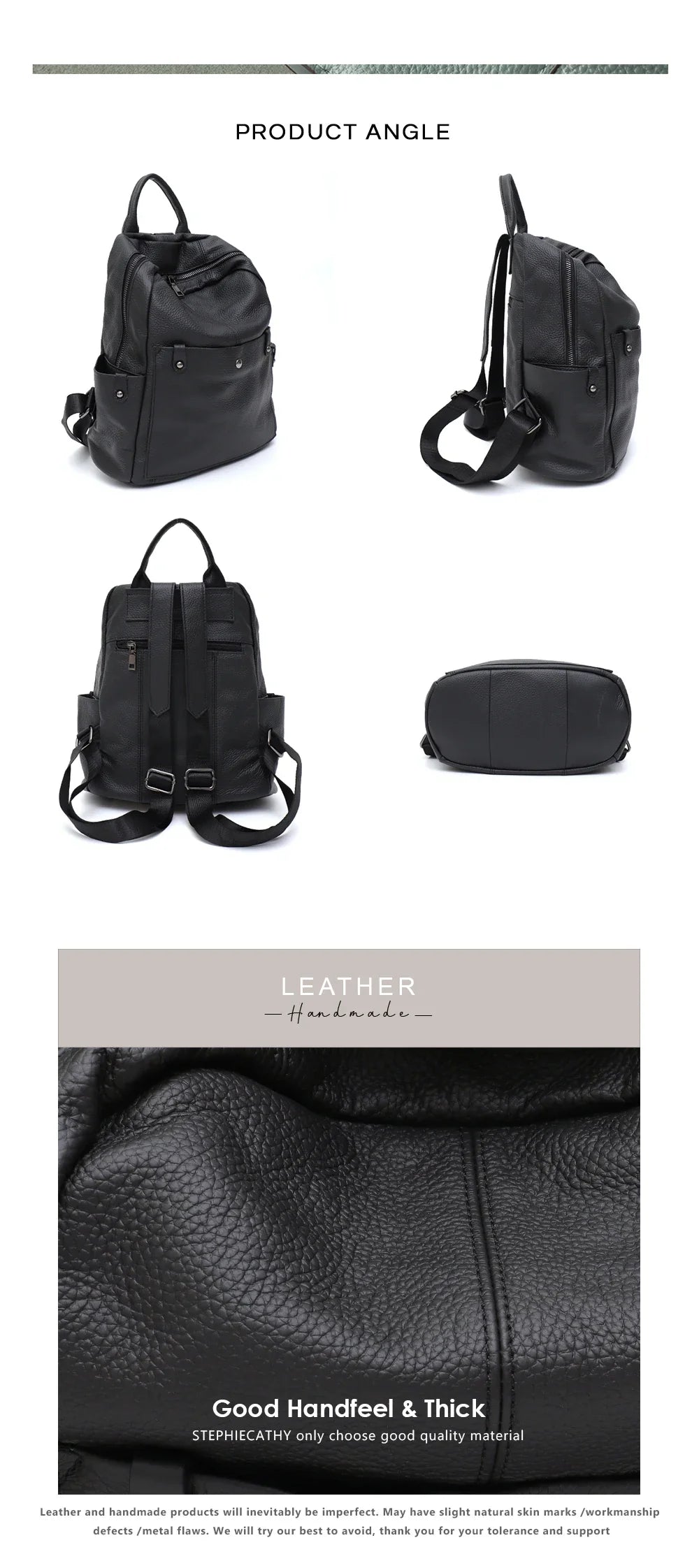 Soft Genuine Cowhide Daily Backpack Women Men Spacious Multi Pockets Fashion Casual Versatile Knapsack Travel Business College