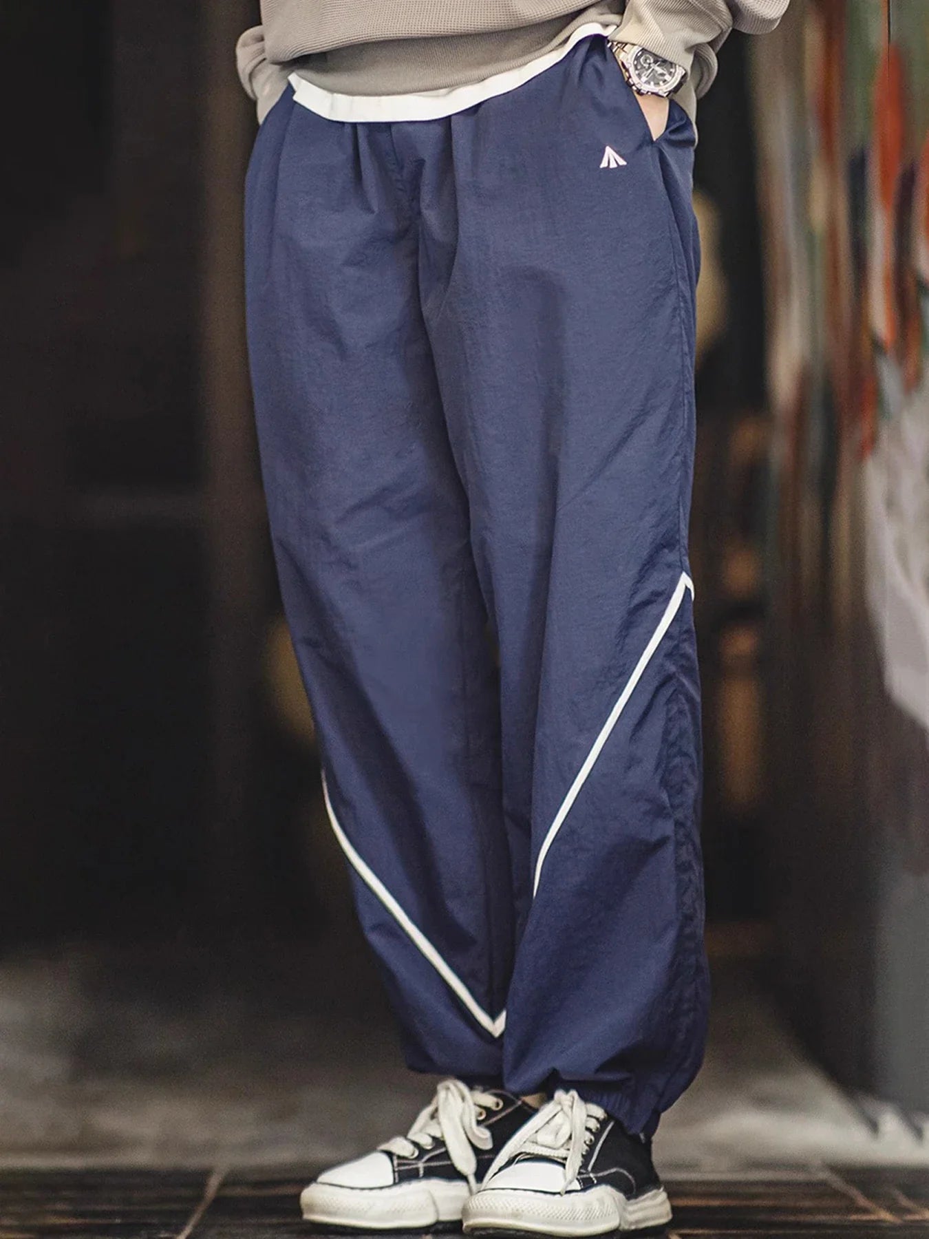 Men's autumn and winter casual sport suit, reflective quick-dry loose jacket and long pants, 100% nylon