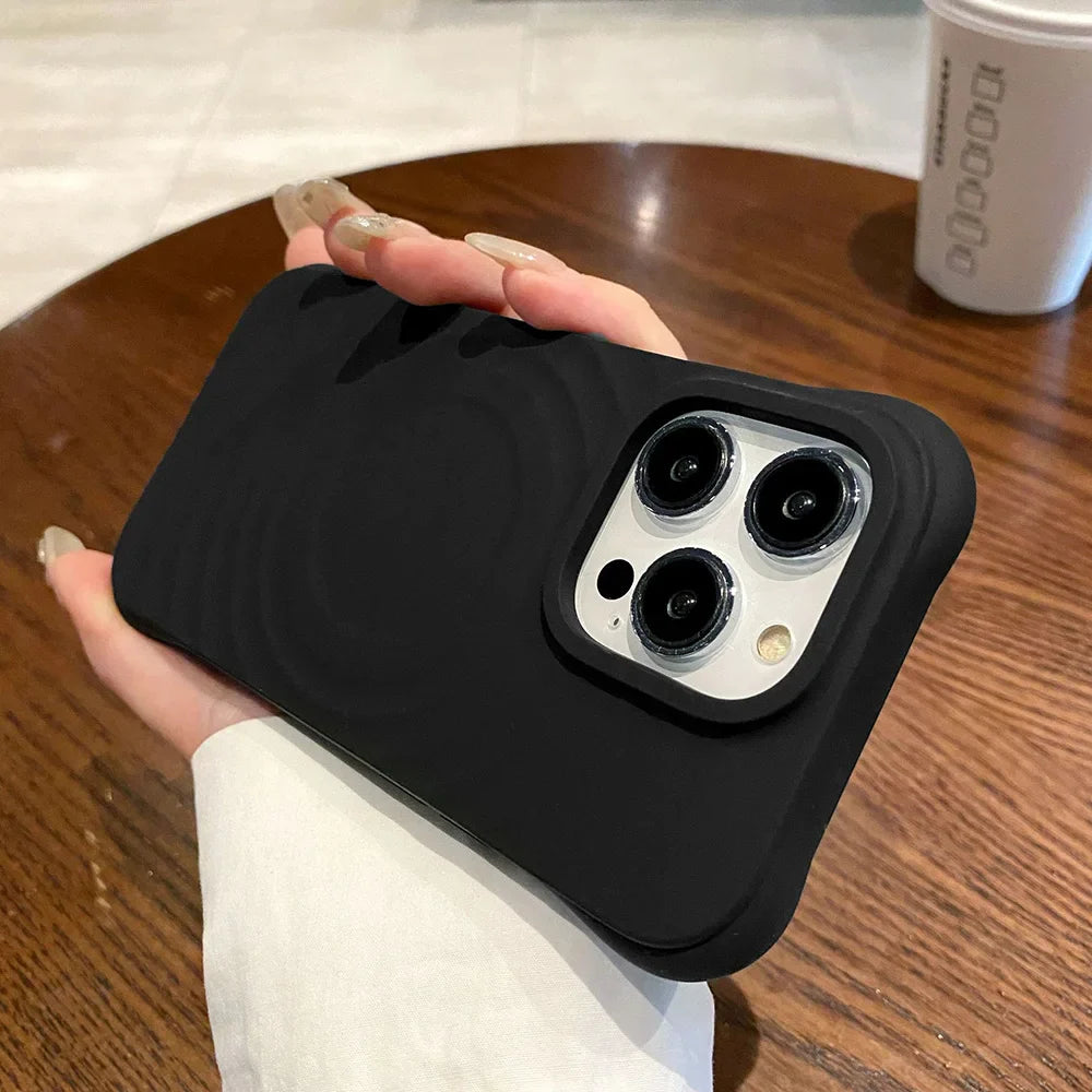 Magnetic Wireless Charging Phone Case For iPhone 16 Pro Max 17 Air 15 13 14 12 11 Pro Case Silicone For Magsafe Protection Cover