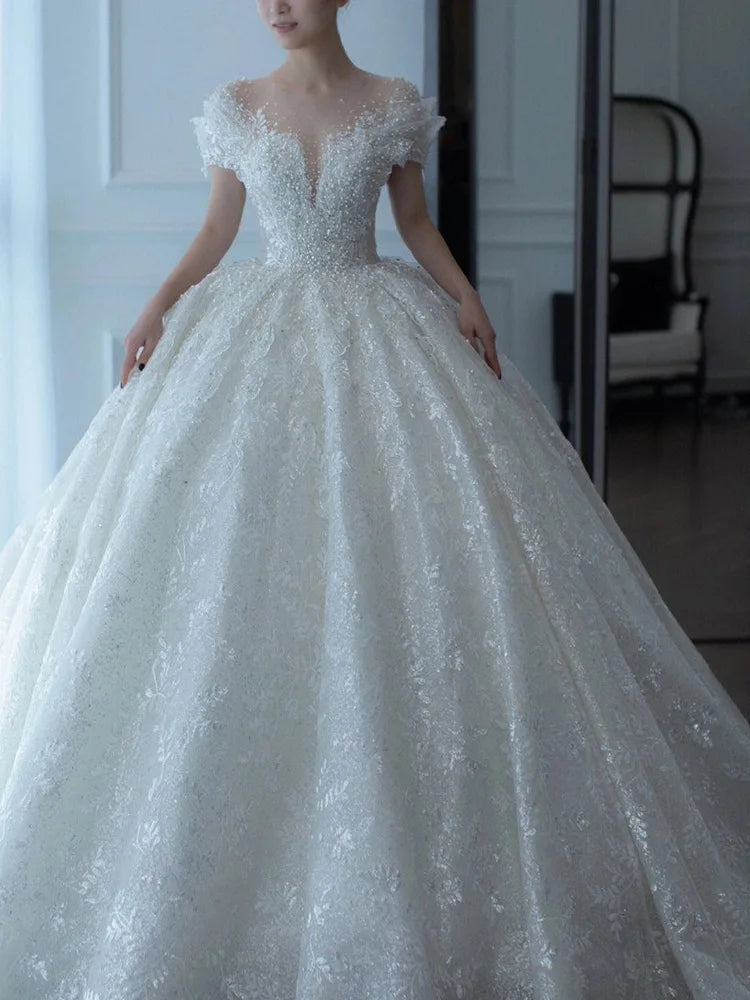 White Bridesmaid Dresses: Exquisite Off Shoulder Wedding Dress Bride Small Main