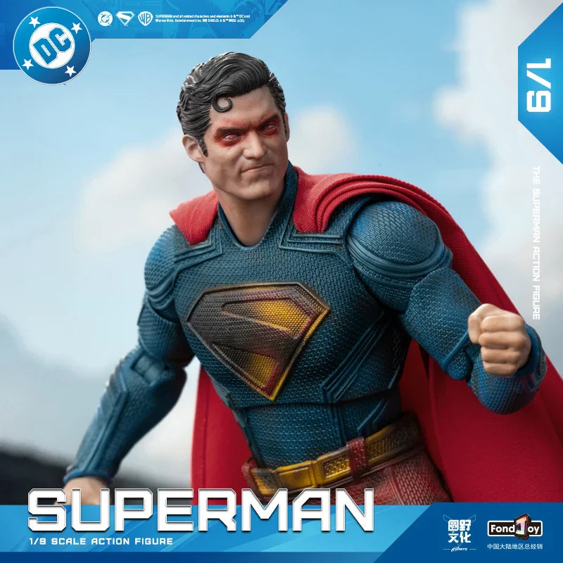 Genuine Fondjoy Superman 1/9 Scale War Damage Version DC Action Figure Collectible Model Toy Superhero Ornament Gift Collectors