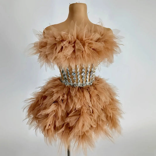 Formal attire Dresses: Two-Pieces Set Birthday Evening Party Dress