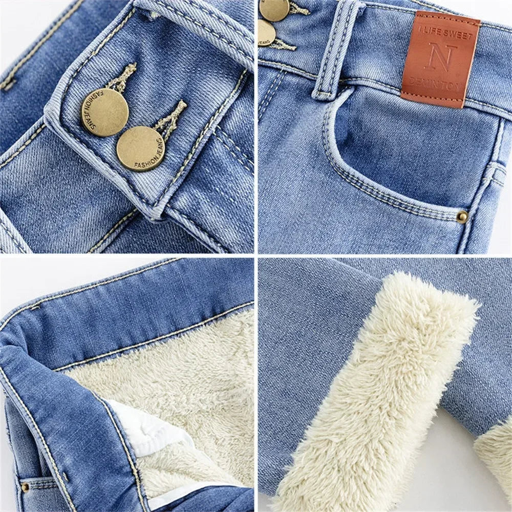 Winter Thick Velvet Women jeans