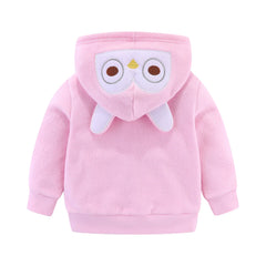 Mudkingdom Girls Boys Fleece Jacket Halloween Pumpkin Ghost Lightweight Toddler Animal Hoodies Zip Up Children Clothes Winter