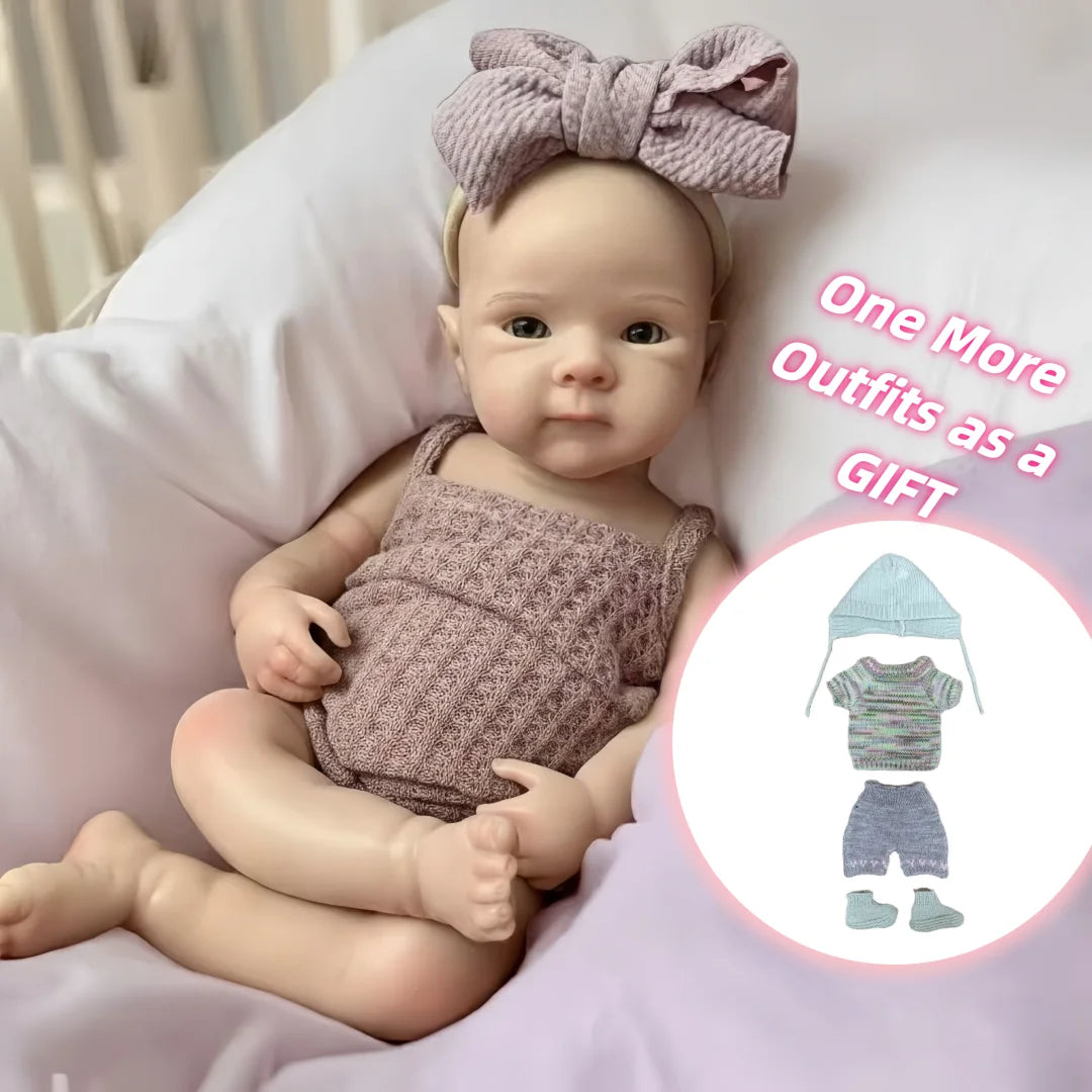 13Inch Waterproof Bettie Reborn Silicone Girl Doll With 2 Sets Outfits Handmade Paint Skin Soft Touch Silicone Girl Doll