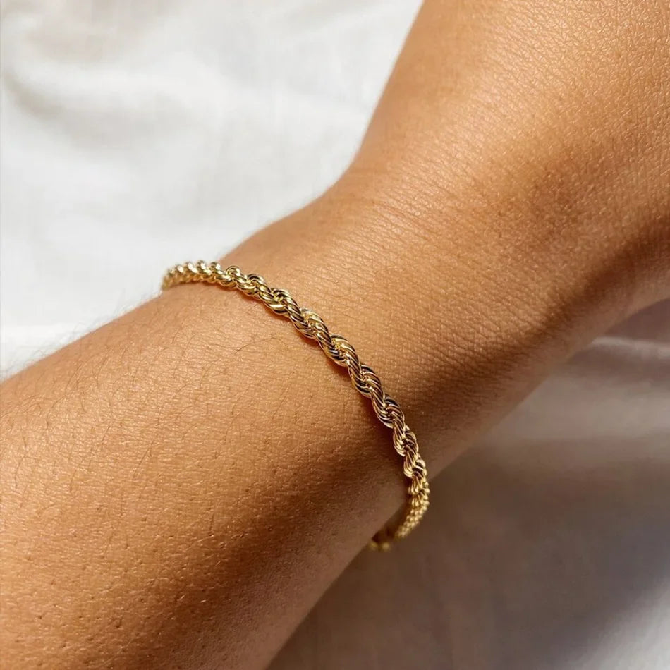 SUNIBI Classic Snake Chain Bracelets for Women Trend  Fashion Stainless Steel Cuban Chain Bracelet Trendy Woman Gifts Jewelry