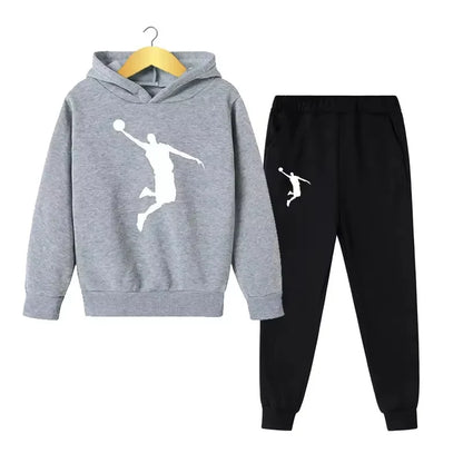 Fashion 2Pcs Hoodie+Pants Sports Suits 4-14 Years Boys Girls Casual Outfits Tracksuits Children Clothing Sets Kids Autumn Spring