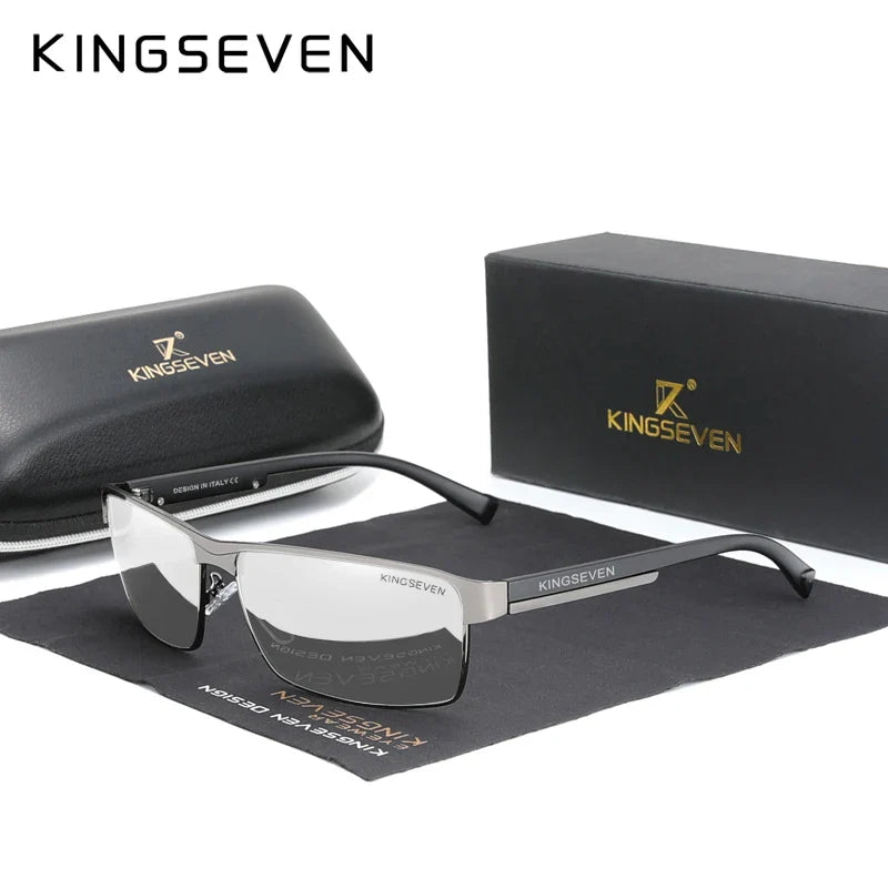 KINGSEVEN Men Polarized Sunglasses Driving UV400 High Quality Glasses Causal Rectangle Male Causal Fishing Outdoor Eyewear