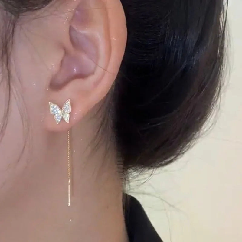 Simple Black Bow Love Earrings for Women Fashionable Personalized Beautiful Daily Accessories Party Jewelry Premium Gifts