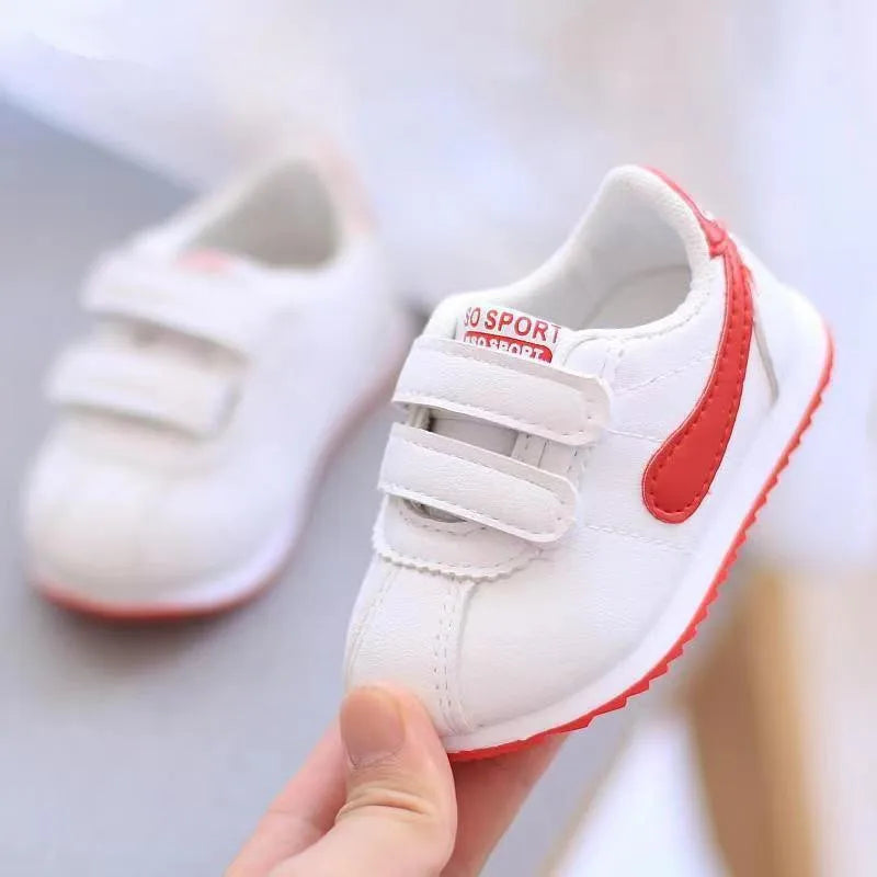 Kids White Shoes Baby Breathable Shoes Boys Girls Toddler Footwear Patchwork