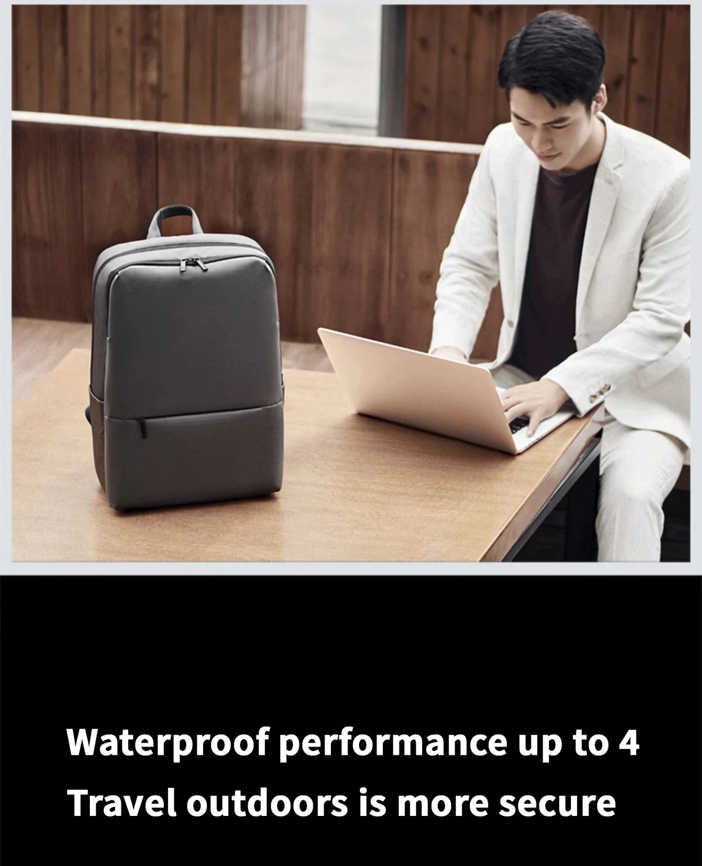 Xiaomi classic business backpack fashion laptop bag for men and women travel large capacity backpack.