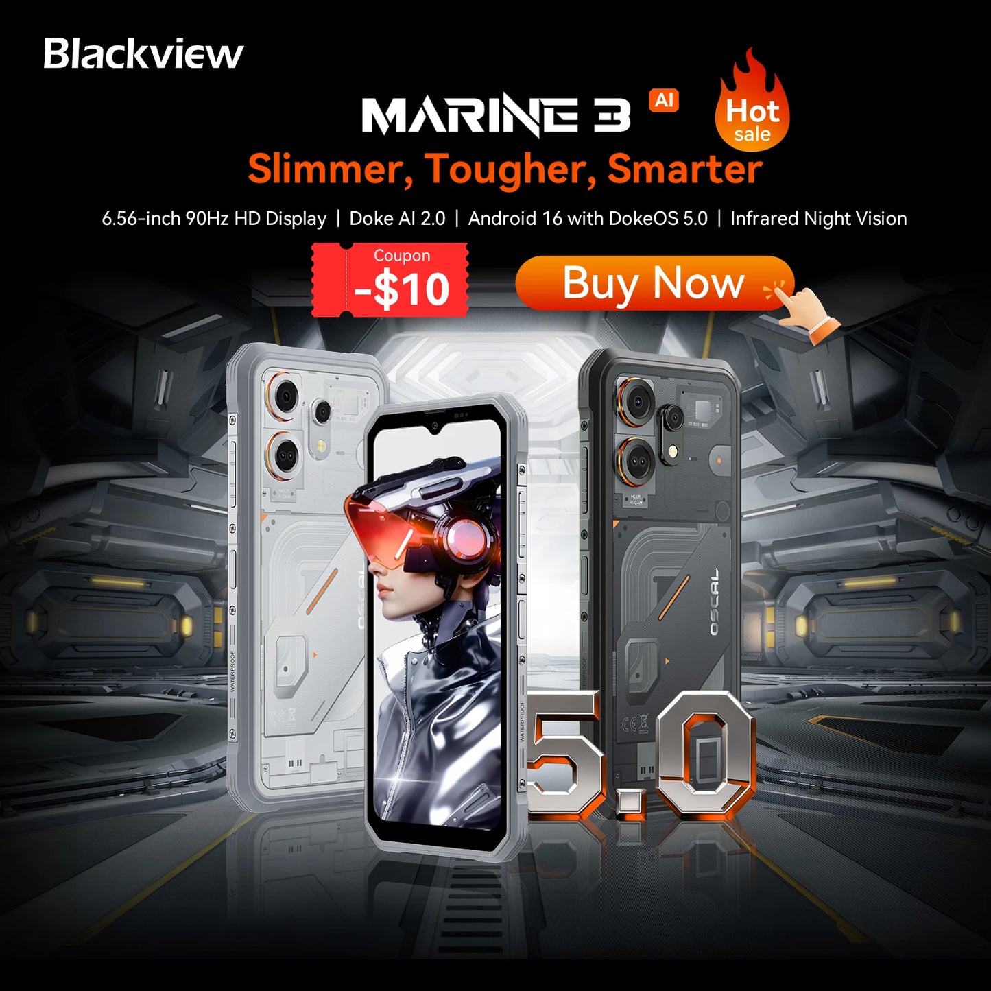 [World premiere]Blackview W80 PRO Outdoor Rugged Smart Watch, GPS Position Smartwatch, 1.91‘’ Display, 900mAh with Flashlight