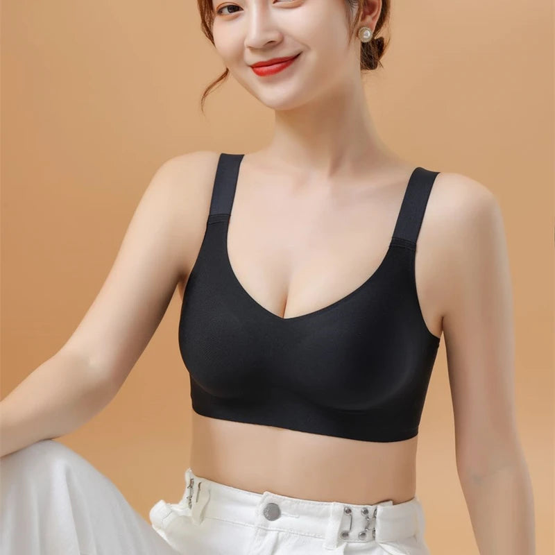 Back Large Size Soft Support Push-up Bra For Women, Seamless