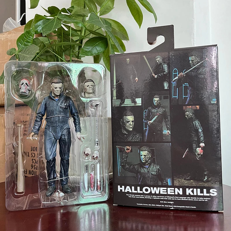 NECA Michael Myers Figure With LED Pumpkin Halloween Ultimate  Action Figure Toy Doll Decor Christmas Gift Halloween Horror Toy
