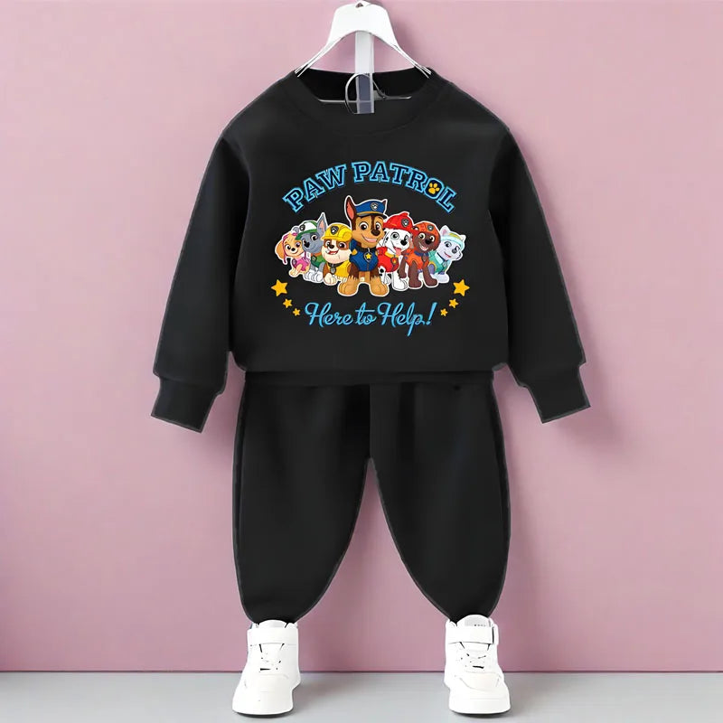 PAW Patrol Printed New Boys Pullover and Trousers Two Piece Sets Autumn Kids Casual Hoodies Set Spring Children Sweatsuits