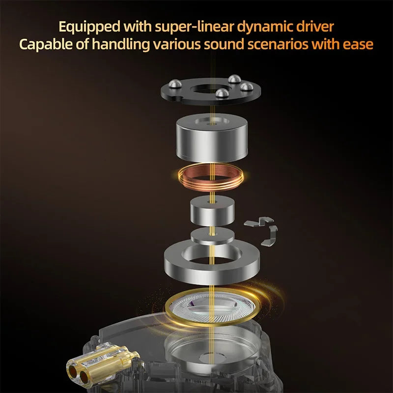 KZ Gale Earphone HIFI Bass Earbud Gaming and Music Headset Super-linear Dynamic Driver Detachable Design