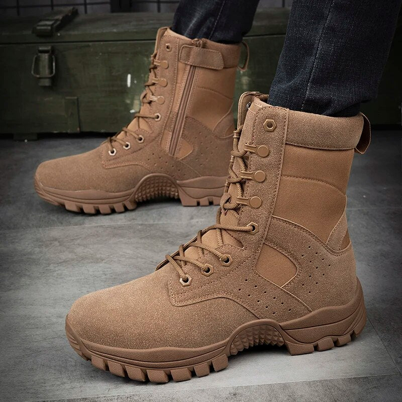 Men Military Boots Outdoor Non Slip Hiking Boots Tactical Desert Combat Ankle Boots