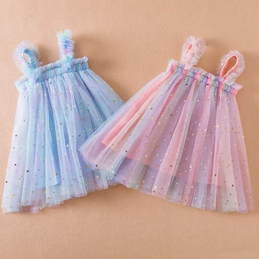 Baby Girls Clothes for 1-5 Years Suspender Sleeveless Toddler Girls Dresses