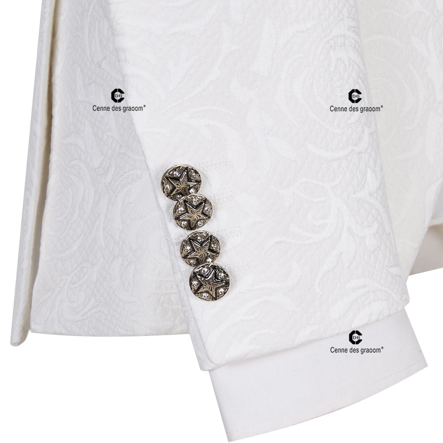 Tuxedo for Mens: Men Suits Blue and White Floral Paisley Jacket Waist Coat Pants