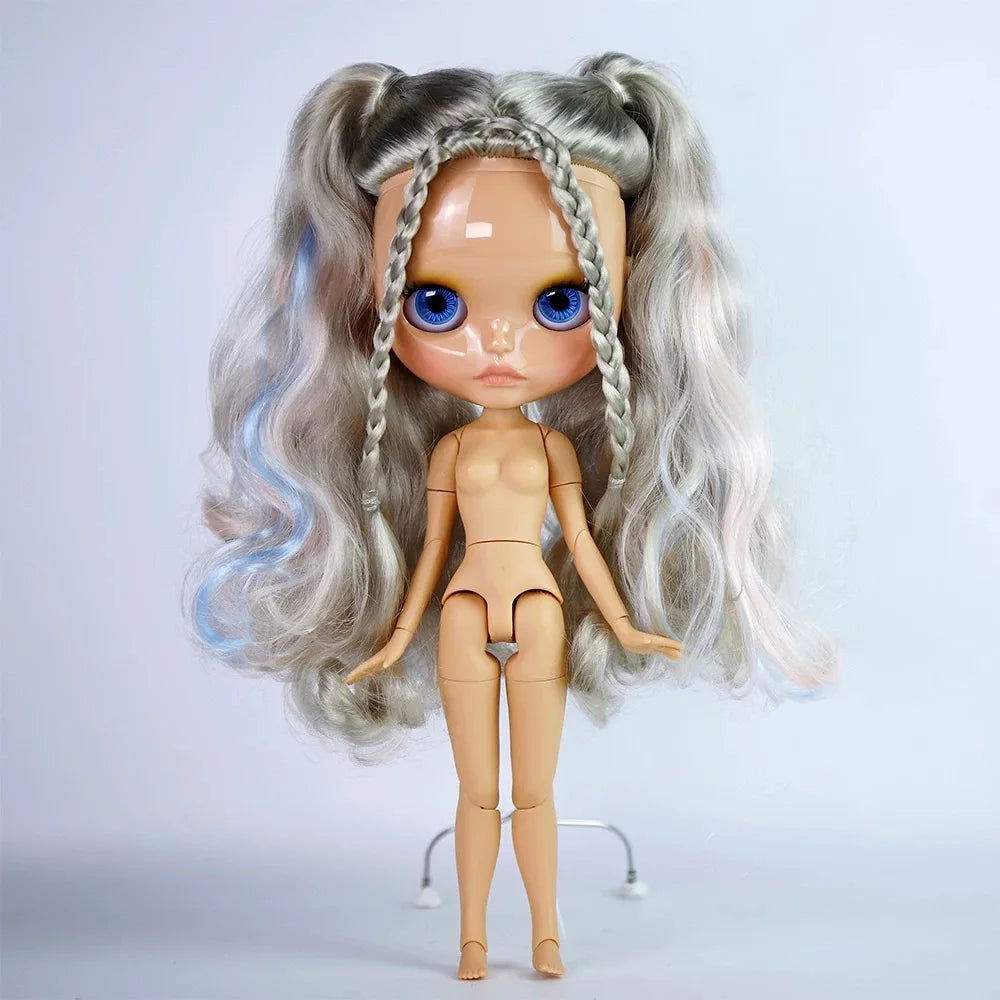 ICY DBS Blyth Doll Tan Skin Matte Face Glossy Face Pouting Lips 30CM BJD 19 Joints Body Doll DIY Make Up Costume Doll Gift Toy
