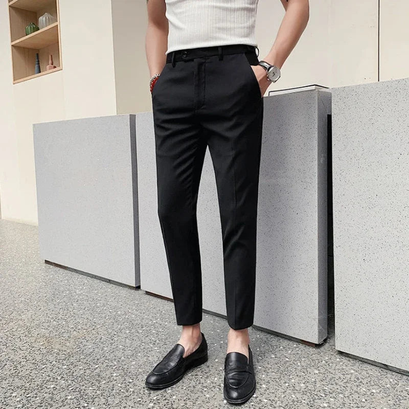 Fluid Man Suits Pants Business Elastic Social Tailoring Stretch Trousers for Men