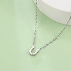 Minimalist Initial A-Z Letter Necklace for Women Alphabet Stainless Steel Choker