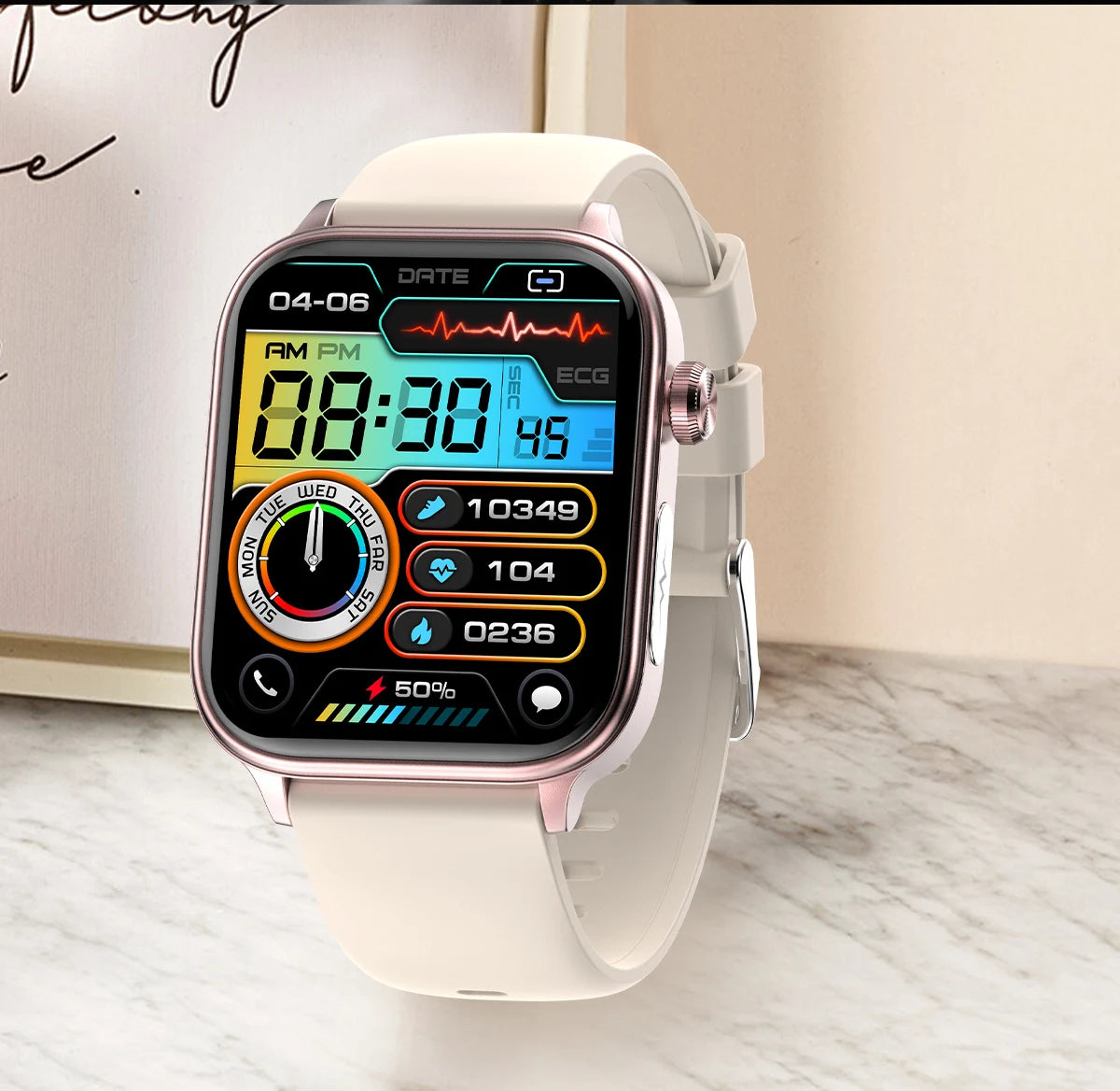 2026 New ECG+PPG Smart Watch Women Heart Rate Blood Lipid Uric Acid Women Menstrual Health Tracker Smartwatches For Android iOS