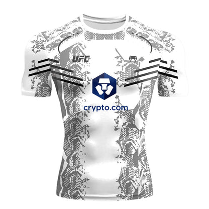 The 2025 summer new UFC T shirt European size large sized T shirt training suit workwear quick drying and breathable top