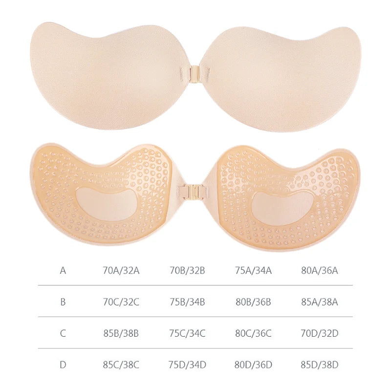 Bra for Women Backless Strapless Bra Seamless Front Closure Bralette