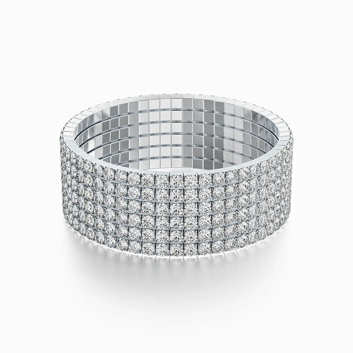 Stretch Rope Moissanite Tennis Bracelet for Women Man 2.5/3.mm Brilliant Cut 925 Sterling Silver Hand Chain Party Jewelry Gifts