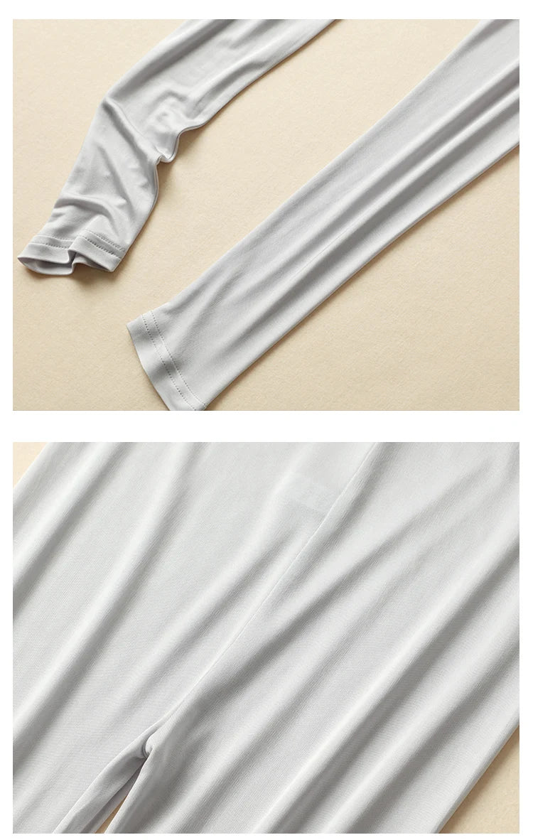 Women Silk Leggings Solid Slim Ankle-length Tights Anti Emptied Bottoming
