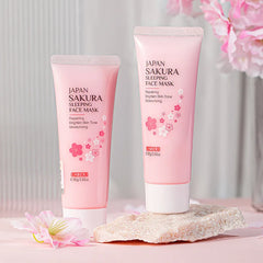 Sakura Sleeping Face Mask Moisturizing Nourishing Good Night Facial Mask No Washing Hydrating Skin Care Products