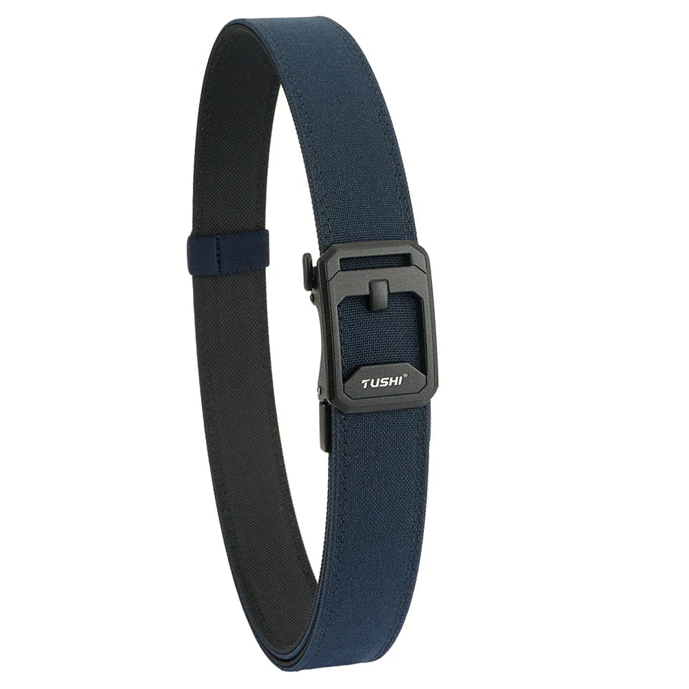 TUSHI Hard Tactical Belt for Men Sturdy Nylon Metal Automatic Buckle Police Duty Military Belt Outdoor Girdle IPSC Accessories