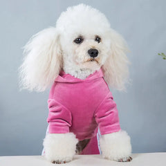 Pet Dog Jumpsuit Spring Autumn Warm Clothing For Small Dog Clothes Velvet Pajamas